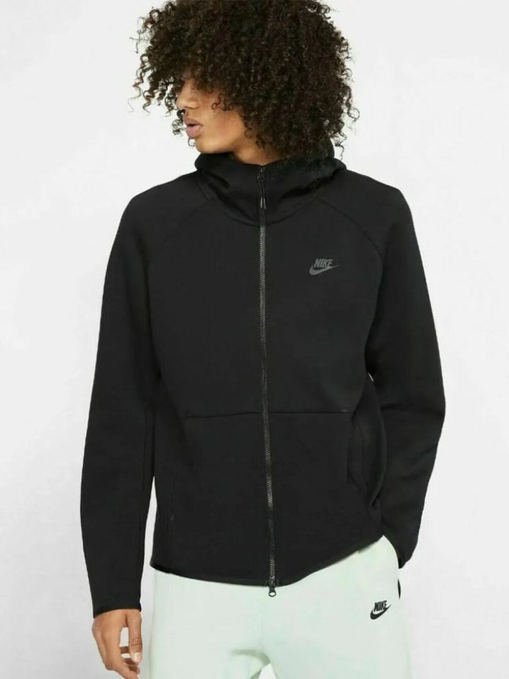 Nike Men's Nsw Tech Fleece Hoodie Sweater Jacket Black Large LG L 928483-010